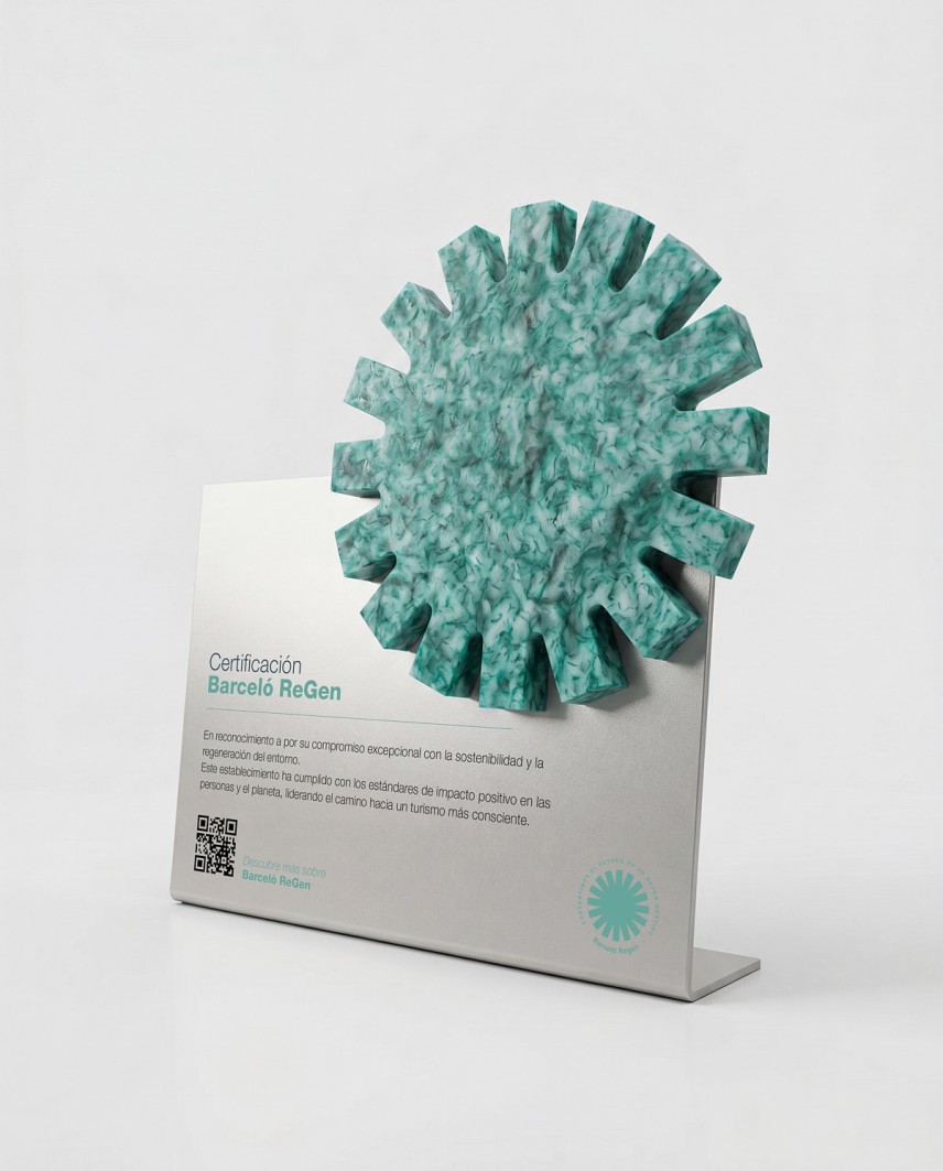 Barceló Regen Trophäe recycelte Fischernetze Sustain Awards